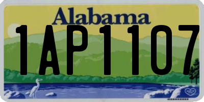 AL license plate 1AP1107