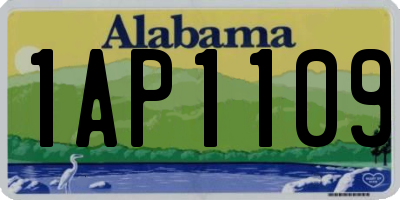 AL license plate 1AP1109