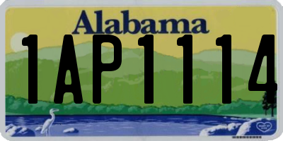 AL license plate 1AP1114