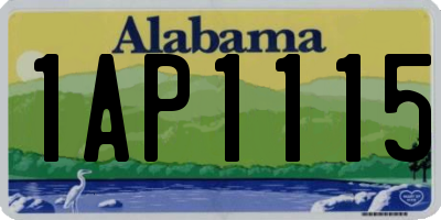 AL license plate 1AP1115