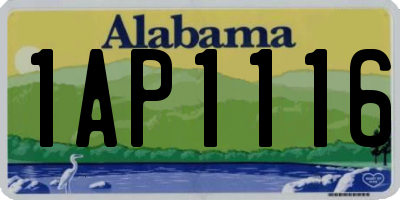 AL license plate 1AP1116