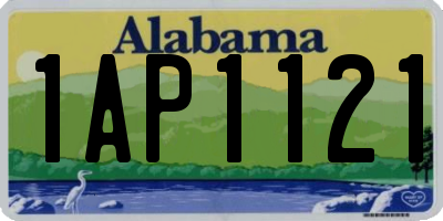 AL license plate 1AP1121