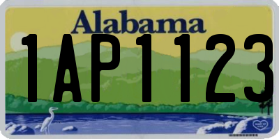 AL license plate 1AP1123