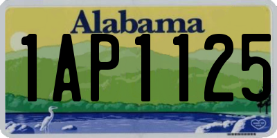 AL license plate 1AP1125