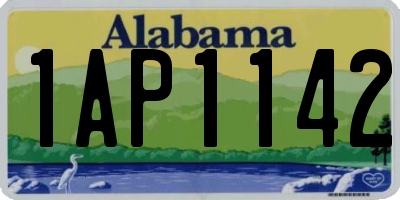 AL license plate 1AP1142