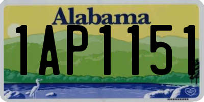 AL license plate 1AP1151