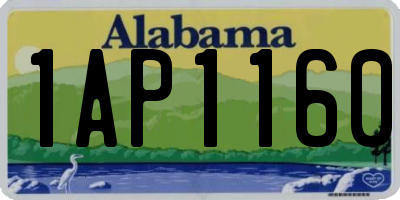 AL license plate 1AP1160