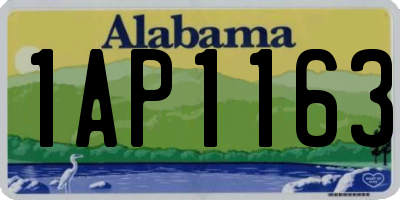 AL license plate 1AP1163