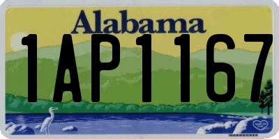 AL license plate 1AP1167