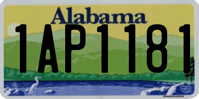 AL license plate 1AP1181