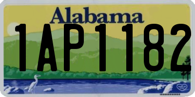 AL license plate 1AP1182