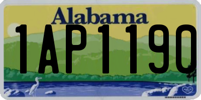 AL license plate 1AP1190