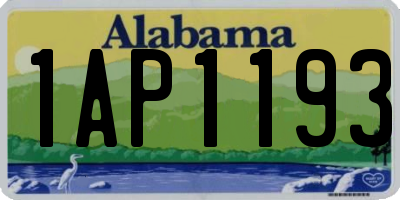 AL license plate 1AP1193