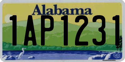 AL license plate 1AP1231