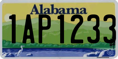 AL license plate 1AP1233