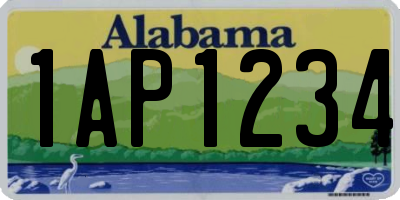 AL license plate 1AP1234