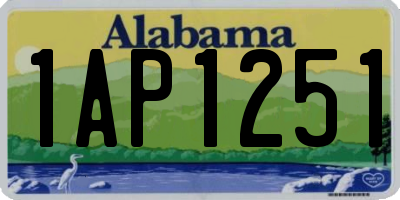 AL license plate 1AP1251