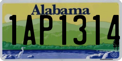AL license plate 1AP1314