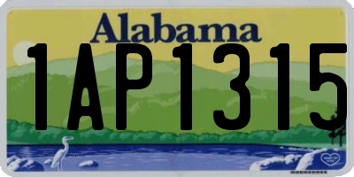 AL license plate 1AP1315