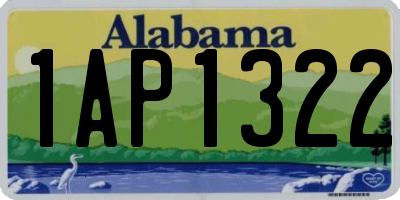 AL license plate 1AP1322