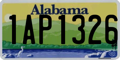 AL license plate 1AP1326