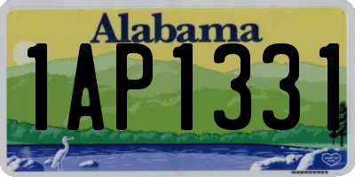 AL license plate 1AP1331