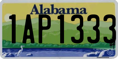 AL license plate 1AP1333