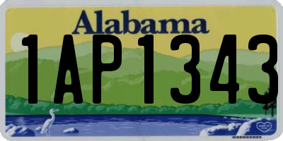 AL license plate 1AP1343