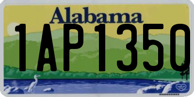 AL license plate 1AP1350