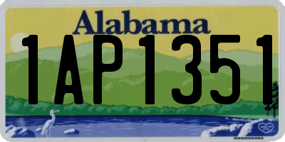 AL license plate 1AP1351