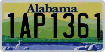 AL license plate 1AP1361
