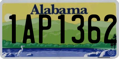 AL license plate 1AP1362