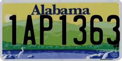 AL license plate 1AP1363