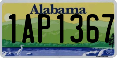 AL license plate 1AP1367
