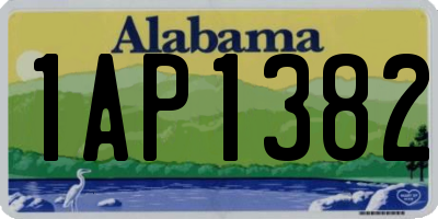 AL license plate 1AP1382
