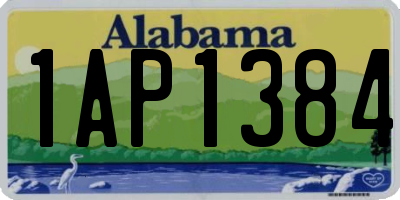 AL license plate 1AP1384