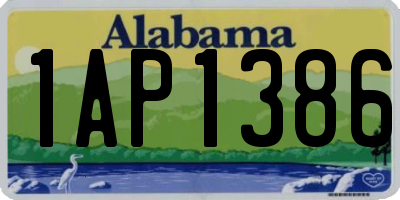 AL license plate 1AP1386