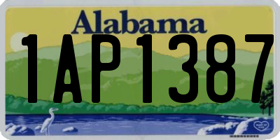 AL license plate 1AP1387