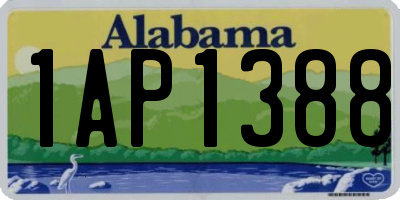 AL license plate 1AP1388