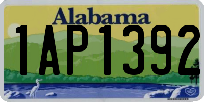 AL license plate 1AP1392