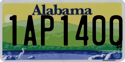 AL license plate 1AP1400