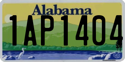 AL license plate 1AP1404