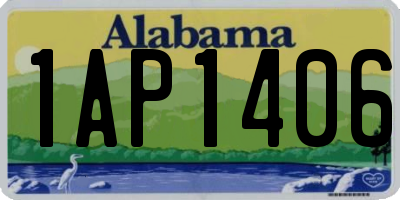AL license plate 1AP1406