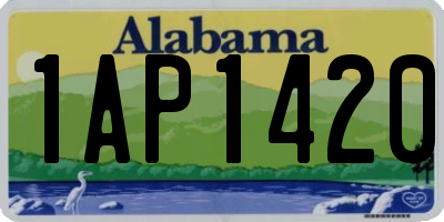 AL license plate 1AP1420