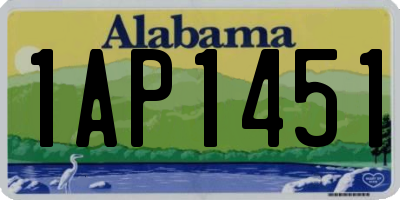 AL license plate 1AP1451