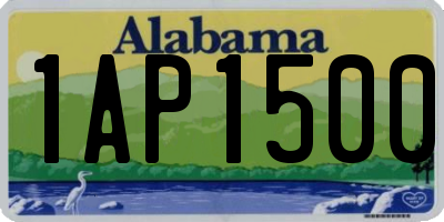AL license plate 1AP1500