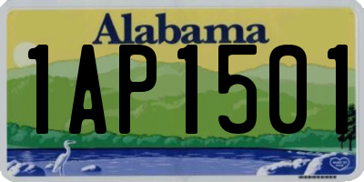 AL license plate 1AP1501