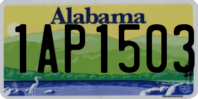 AL license plate 1AP1503