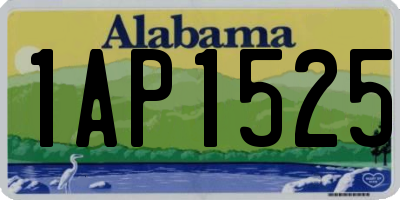 AL license plate 1AP1525