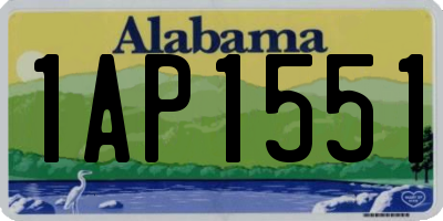 AL license plate 1AP1551